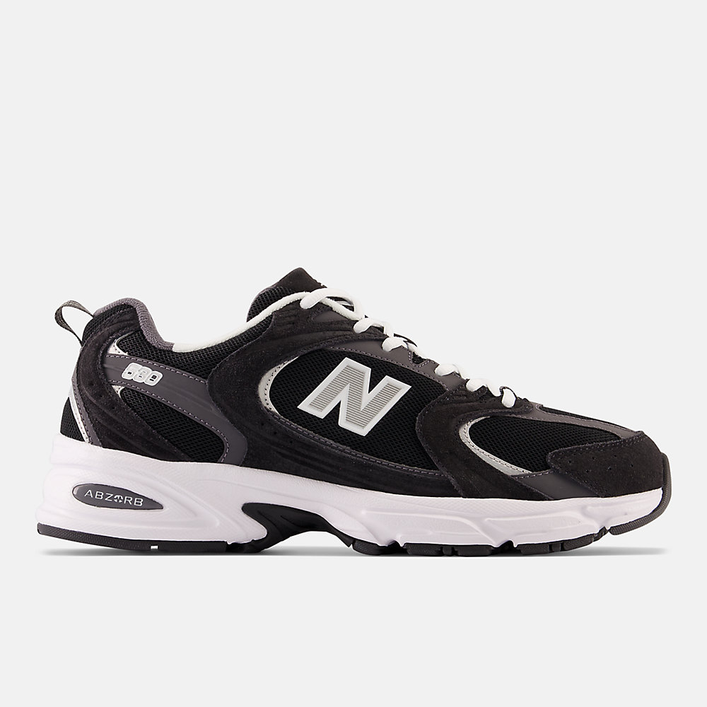 New Balance 530 Shoes Black with Magnet and Silver Metallic